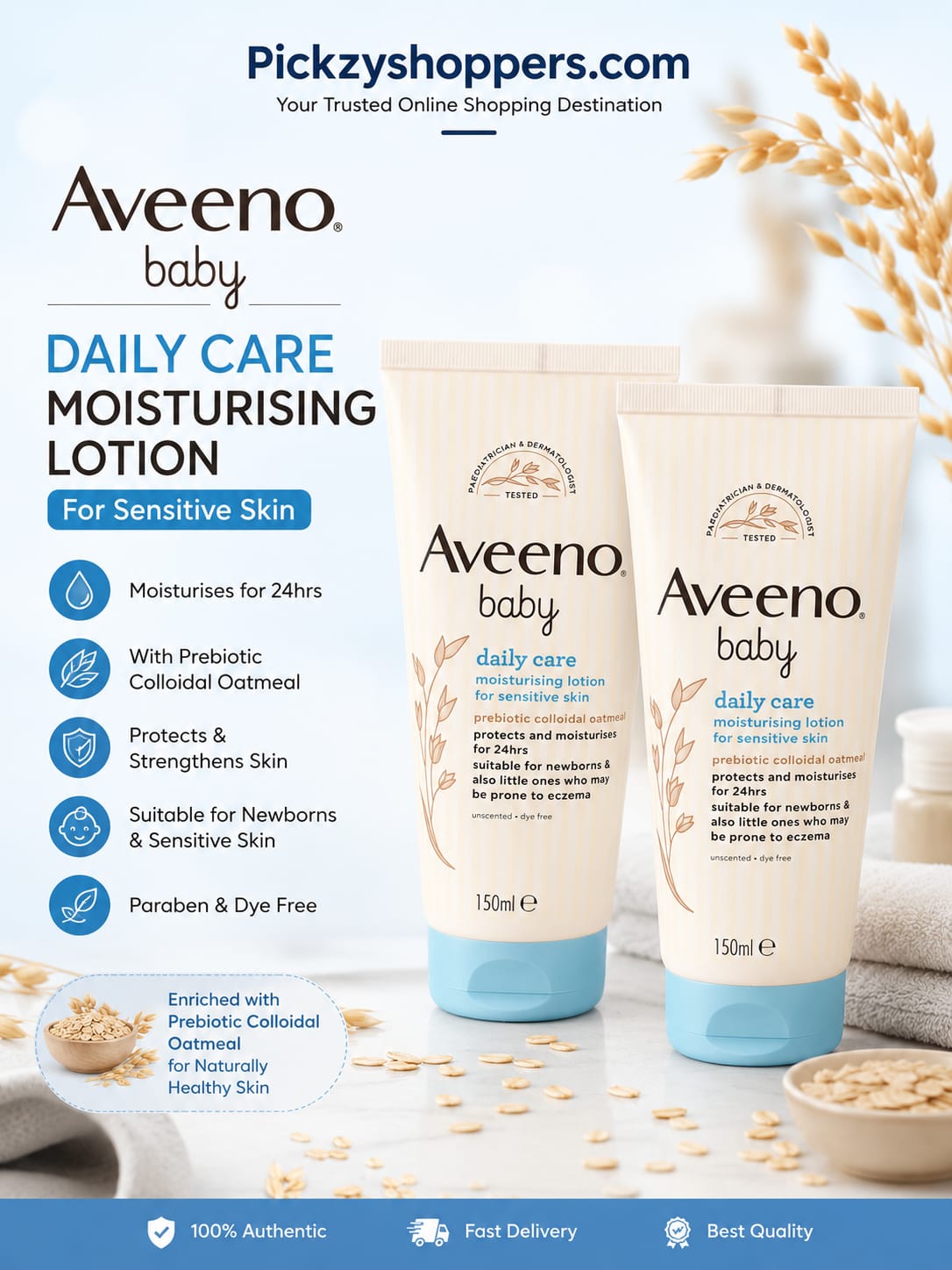 Aveeno Baby Daily Care Moisturising Lotion for Sensitive Skin
