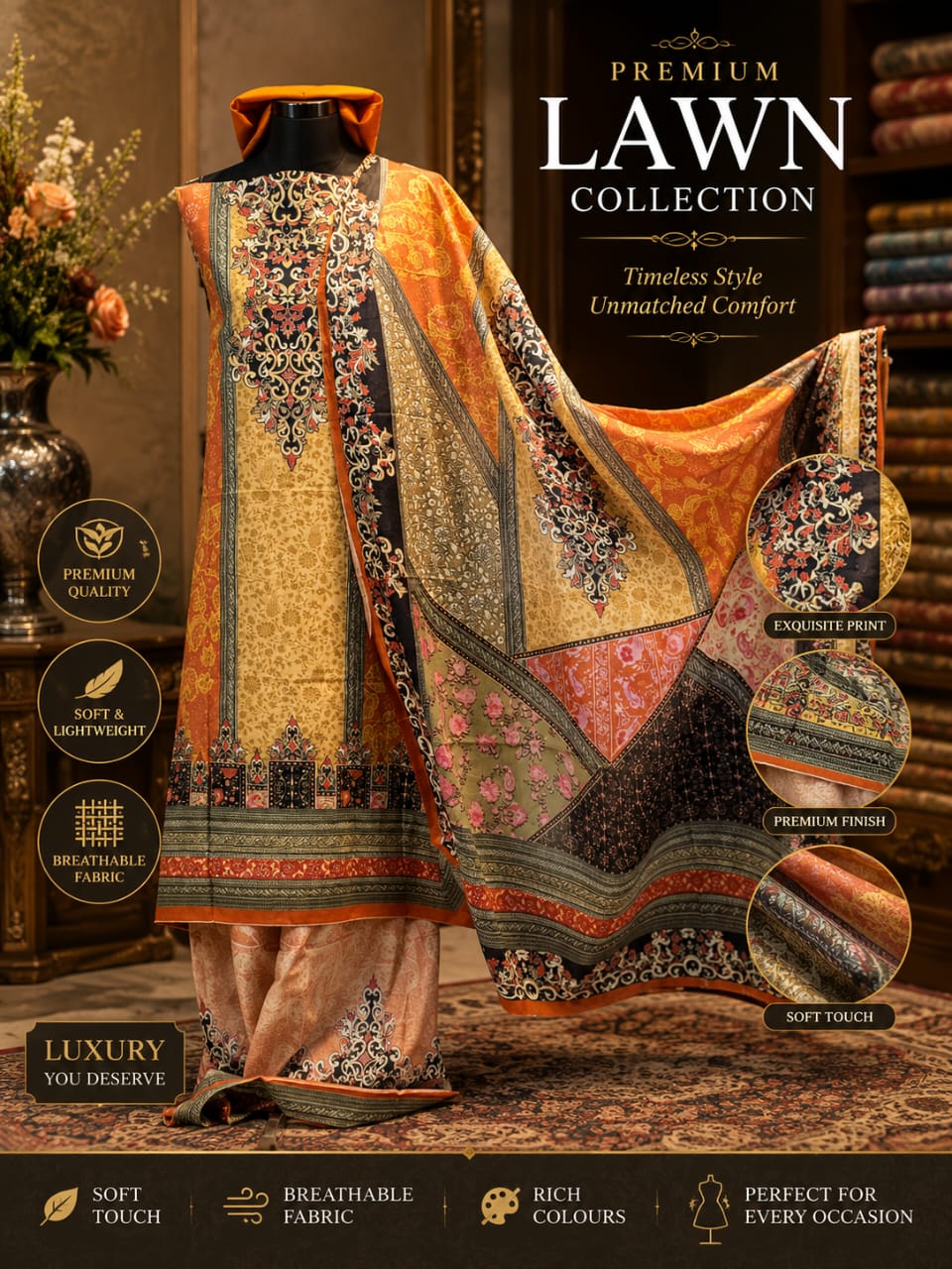 Zam Zam A Grade LAWN Collection ✨